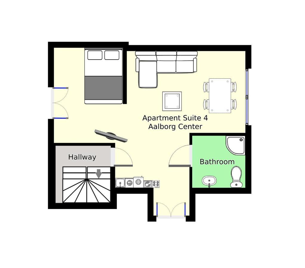 Aday - Apartment Suite 4 Aalborg Center Dış mekan fotoğraf